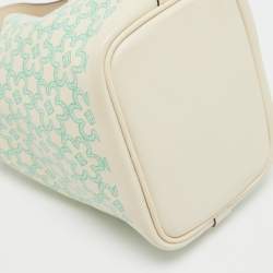 Hermès Nata/Vert/Blanc Swift Leather Lucky Daisy Picotin Lock Micro Bag