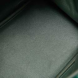Hermes Vert Vertigo/Vert Fonce Taurillon Clemence Palladium Finish Birkin 35 Bag