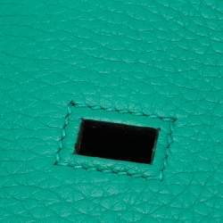 Hermes Vert Vertigo/Vert Fonce Taurillon Clemence Palladium Finish Birkin 35 Bag