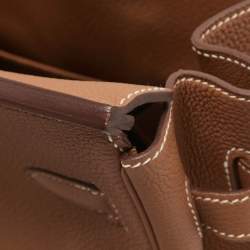 Hermes Gold Togo Leather Gold Finish Birkin 35 Bag