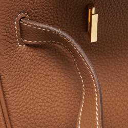 Hermes Gold Togo Leather Gold Finish Birkin 35 Bag