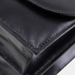 Hermes Black Leather Chaine d'Ancre Bag
