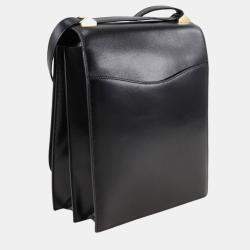Hermes Black Leather Chaine d'Ancre Bag