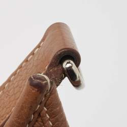 Pre Owned Hermes Gold Taurillon Clemence Leather Evelyne III PM Bag