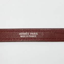 Pre Owned Hermes Rouge H Evercolor Leather Kelly Danse Palladium Finish Bag