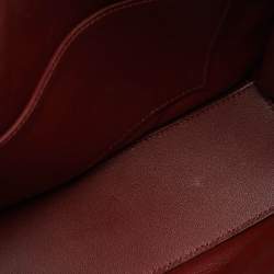 Pre Owned Hermes Rouge H Evercolor Leather Kelly Danse Palladium Finish Bag