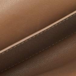 Hermès Etain/Black Epsom Leather Passant Compact Wallet