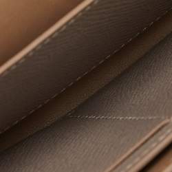 Hermès Etain/Black Epsom Leather Passant Compact Wallet