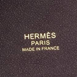 Pre Owned Hermes Raisin/Cassis Toile Goeland and Swift Leather Cargo Picotin Lock 18 Bag