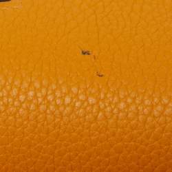 Hermes Orange/Jaune Taurillon Clemence Leather Palladium Finish Jypsiere 34 Bag