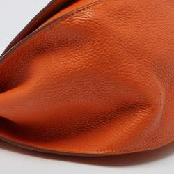 Hermes Orange/Jaune Taurillon Clemence Leather Palladium Finish Jypsiere 34 Bag