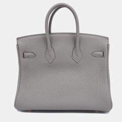 Hermes Etain Togo Birkin Engraved Handbag