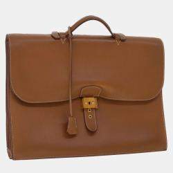 Hermes Brown Leather Epsom Sac à Dépêches 41 Briefcases Bag