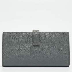 Hermes Vert Amande Epsom Leather Bearn Gusset Wallet