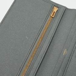 Hermes Vert Amande Epsom Leather Bearn Gusset Wallet