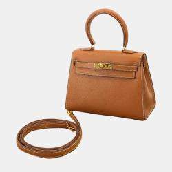 Hermes Couchevel Epson gold Stamped hardware Mini Kelly Handbag