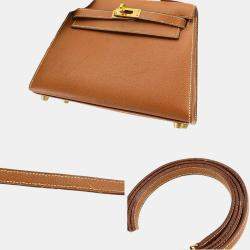 Hermes Couchevel Epson gold Stamped hardware Mini Kelly Handbag