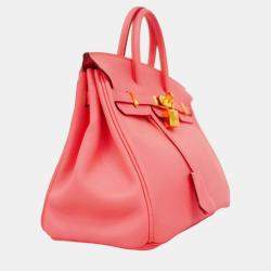 Hermes Rose Azalee Swift Leather Birkin 25 Tote Bag