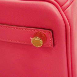 Hermes Rose Azalee Swift Leather Birkin 25 Tote Bag