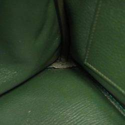 Hermes Vert Vertigo Fonce Taurillon Clemence Birkin Verso Stamp Handbag