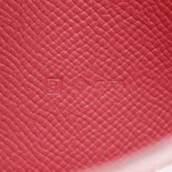 Hermes Red Leather Bearn Wallet