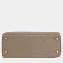Hermes Etoupe Togo Kelly 28 Handbag