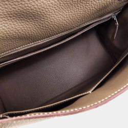 Hermes Etoupe Togo Kelly 28 Handbag