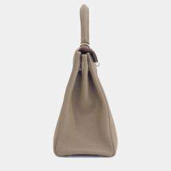 Hermes Etoupe Togo Kelly 28 Handbag