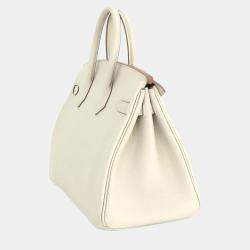 Pre Owned Hermes Beton Swift Leather Birkin 25 Bag