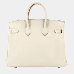 Pre Owned Hermes Beton Swift Leather Birkin 25 Bag