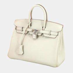 Pre Owned Hermes Beton Swift Leather Birkin 25 Bag