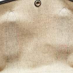 Hermes Beige/Black Toile And Negonda Leather Garden Party 36 Bag