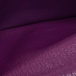 Hermes Anemone Chevre Mysore Leather Bearn Gusset Wallet