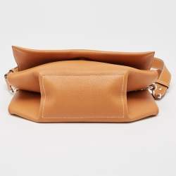 Pre Owned Hermes Toffee/Lime Taurillon Novillo Leather Opli 28 Bag