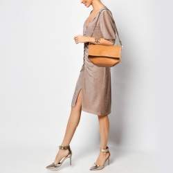 Pre Owned Hermes Toffee/Lime Taurillon Novillo Leather Opli 28 Bag