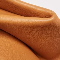 Pre Owned Hermes Toffee/Lime Taurillon Novillo Leather Opli 28 Bag