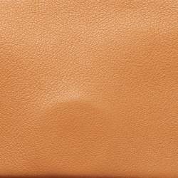 Pre Owned Hermes Toffee/Lime Taurillon Novillo Leather Opli 28 Bag