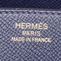 Hermes Blue Saphir Epsom Leather Gold Finish Birkin 35 Bag