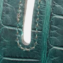 Hermes Vert Fonce Matte Alligator Gold Finish Birkin 35 Bag