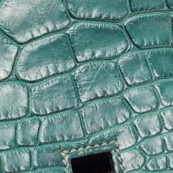 Hermes Vert Fonce Matte Alligator Gold Finish Birkin 35 Bag