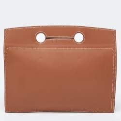 Pre Owned Hermes Gold Swift Leather L'Epopee Backpocket Pouch
