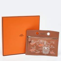 Pre Owned Hermes Gold Swift Leather L'Epopee Backpocket Pouch