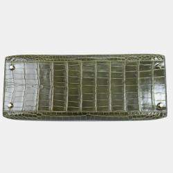 Hermes Vert Véronèse Shiny Alligator Kelly 35 Bag