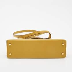 Hermès Jaune Ambre Epsom Leather Gold Finish Mini Kelly II Sellier 20 Bag