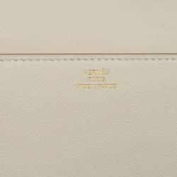 Hermès Gris Perle Swift Leather Medor Clutch 23