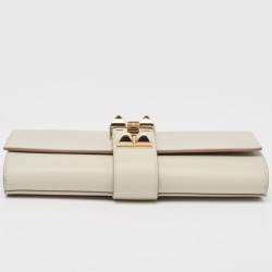 Hermès Gris Perle Swift Leather Medor Clutch 23