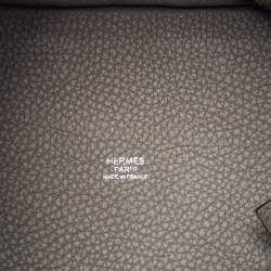 Hermes Etain Taurillon Clemence Leather Picotin Lock 18 Bag