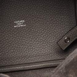 Hermes Etain Taurillon Clemence Leather Picotin Lock 18 Bag