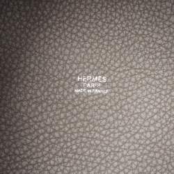Hermes Etain Taurillon Clemence Leather Picotin Lock 18 Bag