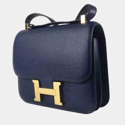 Hermes Blue Sapphire Epsom Constance 24 Bag